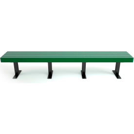 Frog Furnishings Trailside 8 Recycled Plastic Bench Green Bench/Black Frame 