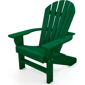Jayhawk Plastics PB ADSEAGRE Frog Furnishings Recycled Plastic Seaside Adirondack Chair, Green image.