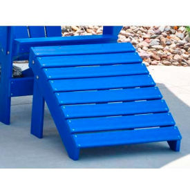 Frog Furnishings Traditional Adirondack Recycled Plastic Ottoman Blue 