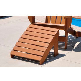 Frog Furnishings Traditional Adirondack Recycled Plastic Ottoman Cedar 