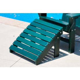 Frog Furnishings Traditional Adirondack Recycled Plastic Ottoman Green 