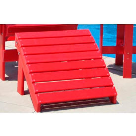 Frog Furnishings Traditional Adirondack Recycled Plastic Ottoman Red 