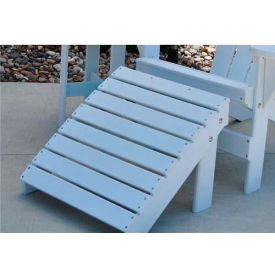 Frog Furnishings Traditional Adirondack Recycled Plastic Ottoman White 