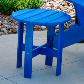 Jayhawk Plastics PB ADTRASTBLU Frog Furnishings Recycled Plastic Traditional Adirondack Side Table, Blue image.