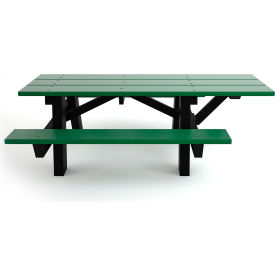 Frog Furnishings 6 A Frame Recycled Plastic Picnic Table ADA Compliant Green 