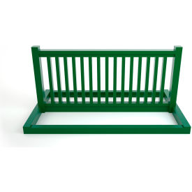 Frog Furnishings 6 Double Sided Recycled Plastic Bike Rack 6 to 10 Bike Capacity Green 
