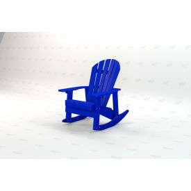 Jayhawk Plastics PB ADCHABLU Frog Furnishings Charleston Adirondack Rocking Chair, Blue image.
