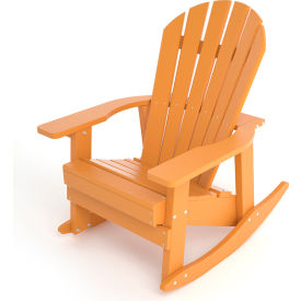 Jayhawk Plastics PB ADCHACED Frog Furnishings Recycled Plastic Charleston Adirondack Rocking Chair, Cedar image.