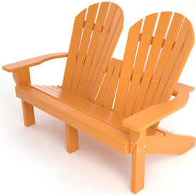 Jayhawk Plastics PB ADRIVCED Frog Furnishings Recycled Plastic Riviera 2-Seat Adirondack Chair, Cedar image.