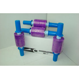 Goodwrappers Stretch Wrap with Extended Core Handle Blown 80 Gauge 5"W x 1000L Purple Tint 