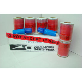 Identi-Wrap Printed Stretch Wrap, Blown, "Do Not Accept If..." Print, 5"W x 500'L, Clear view 2