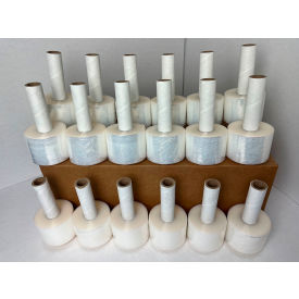 Bundle Stretch Wrap with Extended Core Handle, Cast, 100 Gauge, 3"W x 650'L, Clear view 2