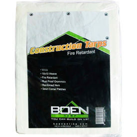 Fire Retardant Construction Tarp 10x10 Weave, 20' x 21' view 2