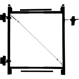 Adjust-A-Gate® AG-36 Steel Frame Fence Gate Kit 34" - 58"W x 45"H Black 