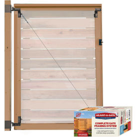 Adjust-A-Gate® Universal Frameless Steel Gate Kit For Openings Up To 84"W x 72"H Black 