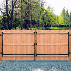 Adjust-A-Gate® 3-Rail Full-Frame Double-Drive Gates w/Drop Rod Kit 118" - 190"W x 60"H Black 