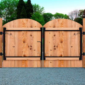 Adjust-A-Gate® 2-Rail Full-Frame Double-Drive Gates w/Drop Rod Kit 118" - 190"W x 47"H Black 