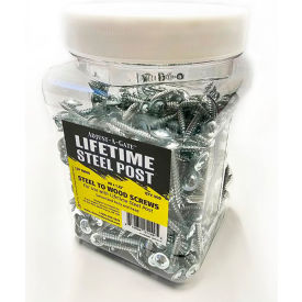 Lifetime Steel Post® Galvanized Steel Wood Screws For LTP Post 3/16"W x 1-3/16"H Pack of 500 