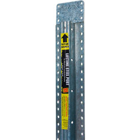 Lifetime Steel Post® Powder Coated Galvanized Steel Metal Fence Post with Top Plate 4"W x 84"H 