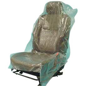 John Dow Industries ESCB-2 JohnDow Economy Plastic Seat Covers Roll, Green - 200 Covers/Box - ESCB-2 image.