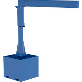 Portable Jib Crane With Empty Base 500 lb. Cap 135-1/8"H Span 120-3/16"H Under Beam