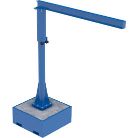 Portable Jib Crane With Filled Base 500 lb. Cap 112-1/8"H Span 120-1/16"H Under Beam