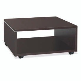 JMJS INC PL9997ES OfficeSource Laminate Collection Pedestal Tables Cube Table, 29"Wx29"Dx15-1/2"H, Espresso image.