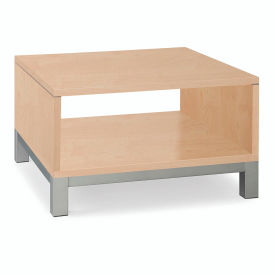 JMJS INC PL9997MA OfficeSource Laminate Collection Pedestal Tables Cube Table, 29"Wx29"Dx15-1/2"H, Maple image.
