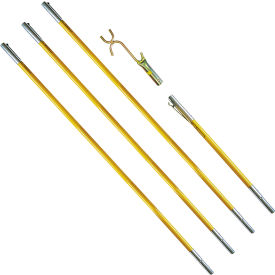 JAMESON LLC FG-6-3W Jameson Tools FG Series Fiberglass Pole Set with Wire Raiser image.