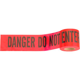 Johnson Level & Tool Mfg. Co. Inc 3322 300 X 3" Red "Danger Do Not Enter" Tape, 1 Roll image.