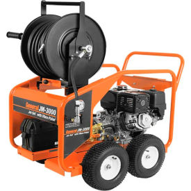 General Wire JM-3000-A Gas Water Jet Drain/Sewer Cleaning Machine w/200' x 3/8""Hose CM-300 Cart Reel