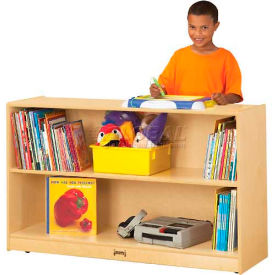 Jonti-Craft® Low Adjustable Mobile Bookcase 48""W x 15""D x 29-1/2""H Birch Plywood