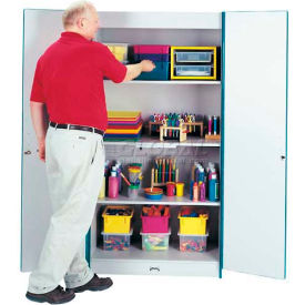 Jonti-Craft Inc 5950JC005 Jonti-Craft® RAINBOW ACCENTS®Deluxe Classroom Closet Cabinet - Tealjnc image.