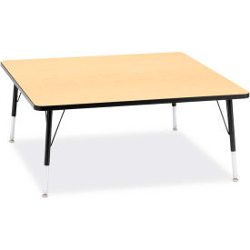 Jonti-Craft Inc 6418JCE011 Berries® Square Activity Table, 48"W x 48"L x 15" To 24"H, Classic Maple image.