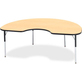 Jonti-Craft Inc 6423JCA011 Berries® Kidney Activity Table, 48"W x 72"L x 24-31"H, Classic Maple image.