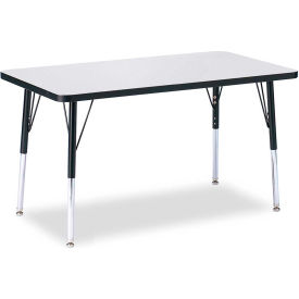 Jonti-Craft Inc 6478JCA180 Berries® Rectangle Activity Table, 24"W x 36"L x 24-31"H, Classic Gray image.