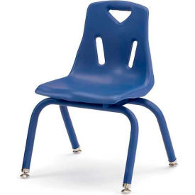 Jonti-Craft Inc 8120JC1003 Jonti-Craft® Berries® Plastic Chair with Powder Coated Legs - 10" Ht - Blue image.