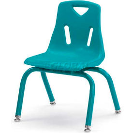 Jonti-Craft Inc 8120JC1005 Jonti-Craft® Berries® Plastic Chair with Powder Coated Legs - 10" Ht - Teal image.