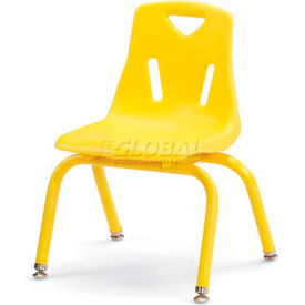 Jonti-Craft Inc 8120JC1007 Jonti-Craft® Berries® Plastic Chair with Powder Coated Legs - 10" Ht - Yellow image.