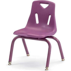 Jonti-Craft Inc 8122JC6004 Jonti-Craft® Berries® Plastic Chair with Powder Coated Legs - 12" Ht - Set of 6 - Purple image.