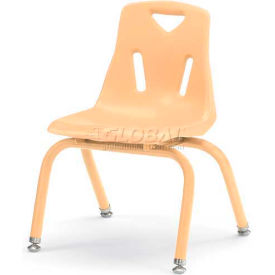 Jonti-Craft Inc 8124JC6251 Jonti-Craft® Berries® Plastic Chair with Powder Coated Legs - 14" Ht - Set of 6 - Camel image.