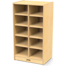 Jonti-Craft® 10 Tray Mobile Cubbie Without Trays 20"W x 15"D x 35-1/2"H Birch Plywood