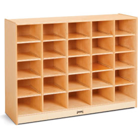 Jonti-Craft® 25 Tray Mobile Cubbie Without Trays 48"W x 15"D x 35-1/2"H Birch Plywood