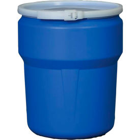 Eagle® Lab Pack Open Head Poly Drum Plastic Lever Lock 10 Gallon Capacity Blue