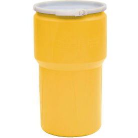 Eagle® Lab Pack Open Head Poly Drum Plastic Lever Lock 14 Gallon Capacity Yellow