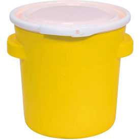 Eagle® Lab Pack Open Head Poly Drum Plastic Lever Lock 20 Gallon Cap. 20-7/8"" Dia. Yellow