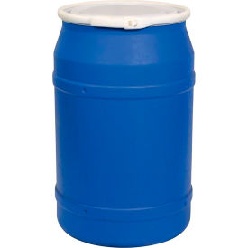 Eagle® Lab Pack Open Head Poly Drum Plastic Lever Lock 55 Gallon Capacity Blue