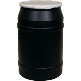 Eagle® Lab Pack Open Head Poly Drum Plastic Lever Lock 55 Gallon Capacity 21"" Dia. Black