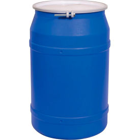 Eagle® Lab Pack Open Head Poly Drum Metal Bolt Ring 55 Gallon Capacity Blue