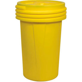 Eagle® Lab Pack Open Head Poly Drum Screw On Lid 55 Gallon Capacity Yellow